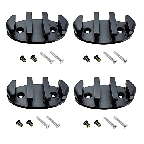 Douzime 4 Pack Zig Zag Kayak Cleat Nylon Anchor Cleats with Screws for Canoes Boat Deck Marine Fishing Rigging Accessories - Image 1