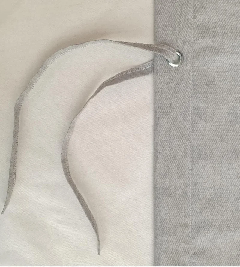 Altın Pamuk Golden Cotton Balcony Railing Curtain Railing Curtain Plain Gray All Sizes Length x Width With Metal Ring