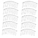 LOVEF 10 Pcs 20 Teeth Comb Silver Fancy DIY Metal Wire Hair Comb Clips Bridal/veil/crafts 3in by Velvet Bridal - Image 2