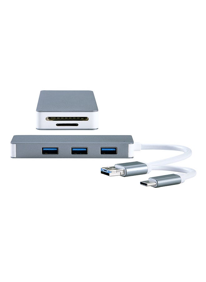 نيبمينينت - قارئ بطاقات Hz-0010 بمنفذ USB 3.0 من النوع TYPE C MICRO HUB - Image 1