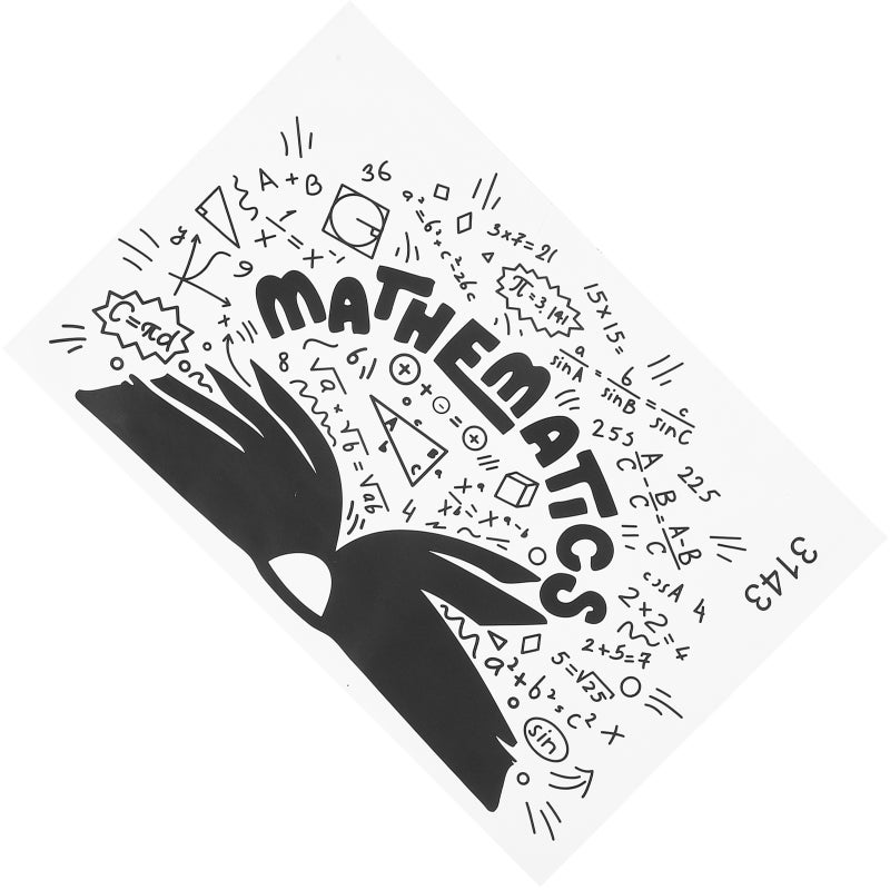1 Sheet Mathematics Theme Wall Sticker Mathematical Formula Wall Decal for Math - Image 5