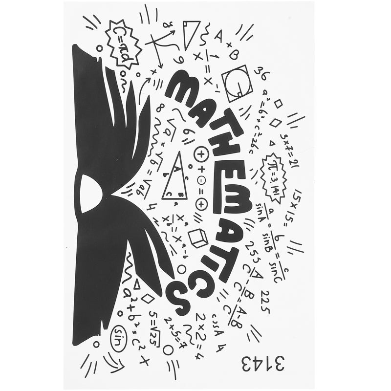 1 Sheet Mathematics Theme Wall Sticker Mathematical Formula Wall Decal for Math - Image 2