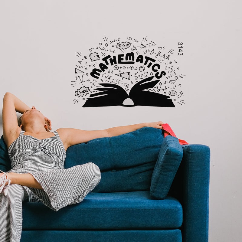 1 Sheet Mathematics Theme Wall Sticker Mathematical Formula Wall Decal for Math - Image 3
