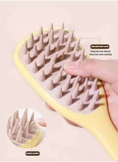 Ru syanl Soft Silicone Coarse Bristles Shower Hair Brush Exfoliator Hair Scalp Massager Shampoo Brush With Handle  - Image 5