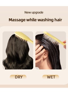 Ru syanl Soft Silicone Coarse Bristles Shower Hair Brush Exfoliator Hair Scalp Massager Shampoo Brush With Handle  - Image 3