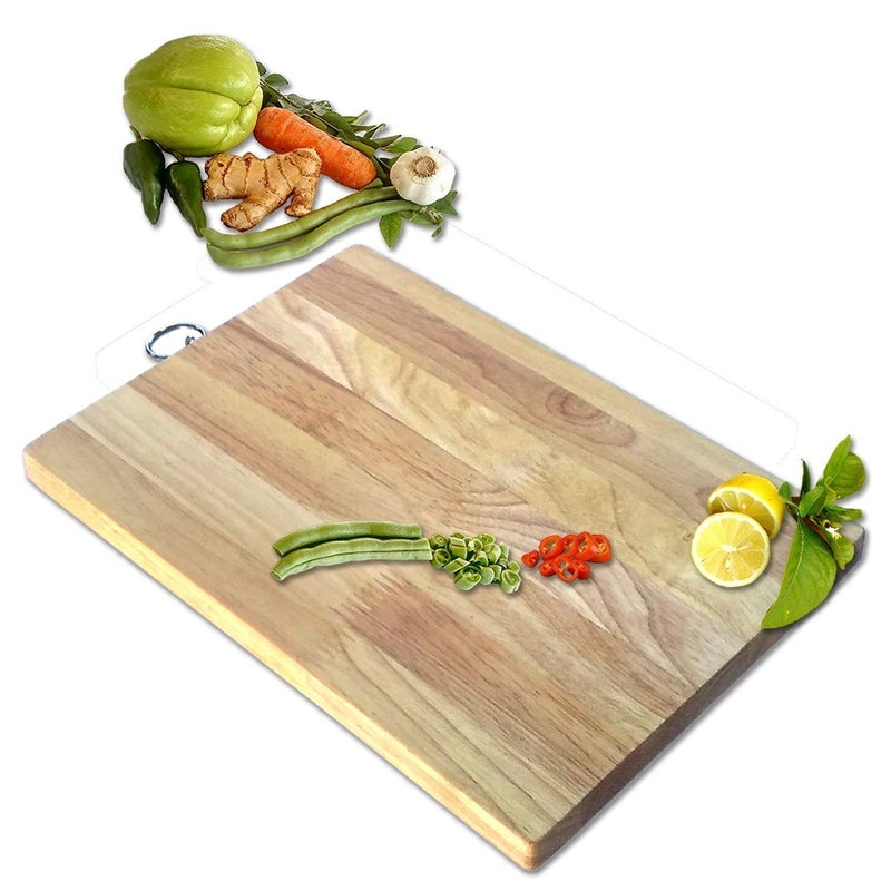 Jayam Traditional Natural Bamboo Wood Chopping Cutting Board for Kitchen Vegetables Fruits Cheese BPA Free EcoFriendly AntiMicrobial Large - Image 1