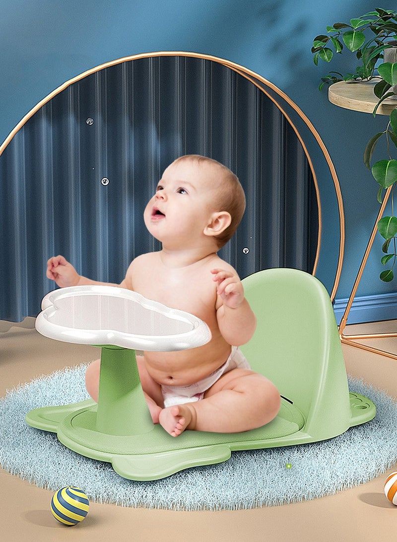 MaBaby Baby Bath Chair, Cute Cartoon Baby Bathtub Seat, Detachable And Installable Infant Shower Chair - Image 1