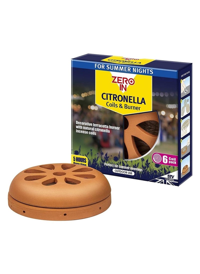 STV - Citronella Burner With 6 Pieces Coils - Image 1