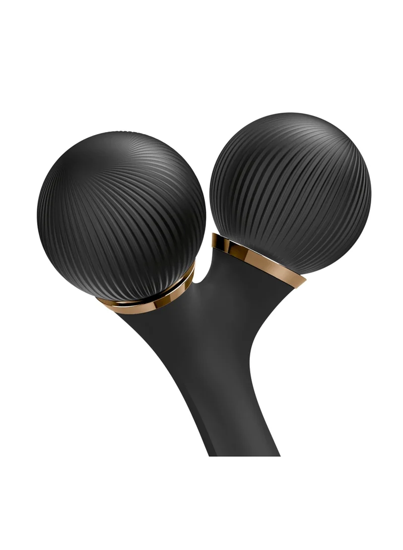 GESKE SmartAppGuided Sonic Facial & Body Roller | 4 in 1 | Facial & Body Derma smooth Stimulator | Professional Facial & Body Roller | Roller for Skincare and Beauty - Black