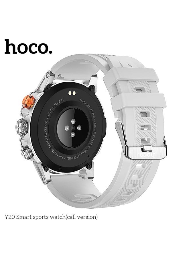 هوكو. ساعة Y20 الذكية للرياضة (نسخة مكالمات) وضعيات متعددة للرياضة أصلية (فضية) - Image 3