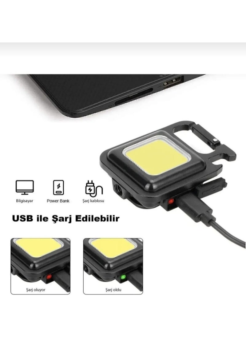 Game Fruy Mini LED Keychain Flashlight Magnetic Waterproof Bottle Opener  - Image 2