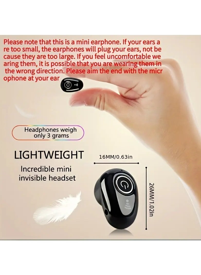 Home Clearance Sale - New Wireless Audio Headphones, TWS Microphone, Invisible, Sports, Mini, Stereo, Single Ear Earplugs, Buttons, Business, In Ear, Music, Sports, Work - Image 1