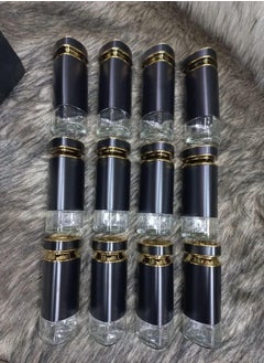 FALMER falmer Spice Carousel Rotating - 12 Pcs  " Glass & Stainless Steel Air Tight"" black & Gold"  - Image 1