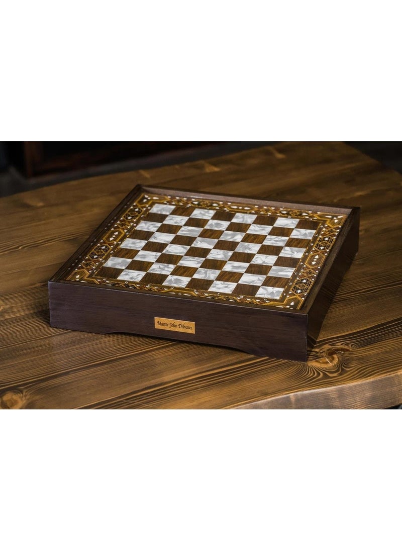 Megame - Personalized Wooden Chess Set Star Vip Wooden Luxury Chess Boxed - Image 1