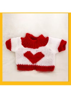 Cotton Doll Clothing And Retail Cute Dress Lolita Maid Cute Fresh Princess Skirt-Specifications:20cm Doll Clothes -Color:Red Love Sweater