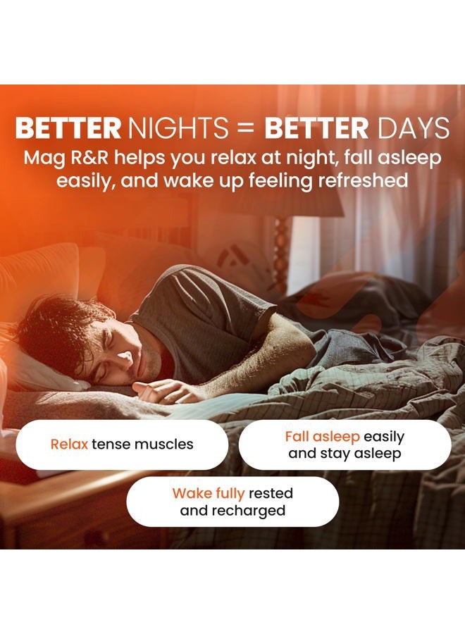SaltWrap Mag R&R - Nighttime Muscle Cramps Support, Natural Sleep Support for Adults with Magnesium Glycinate for Muscle Spasm and Leg Cramps Relief, 90 Capsules - Image 5
