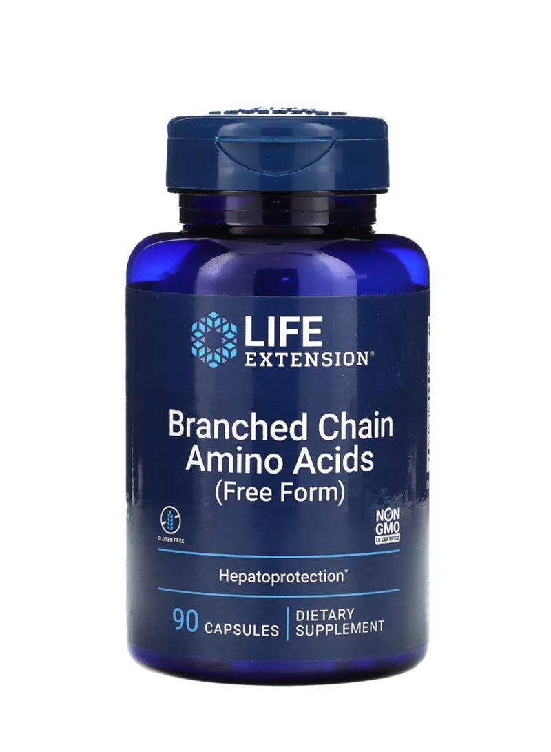 Life Extension Branched Chain Amino Acids Free Form 90 Capsules - Image 1