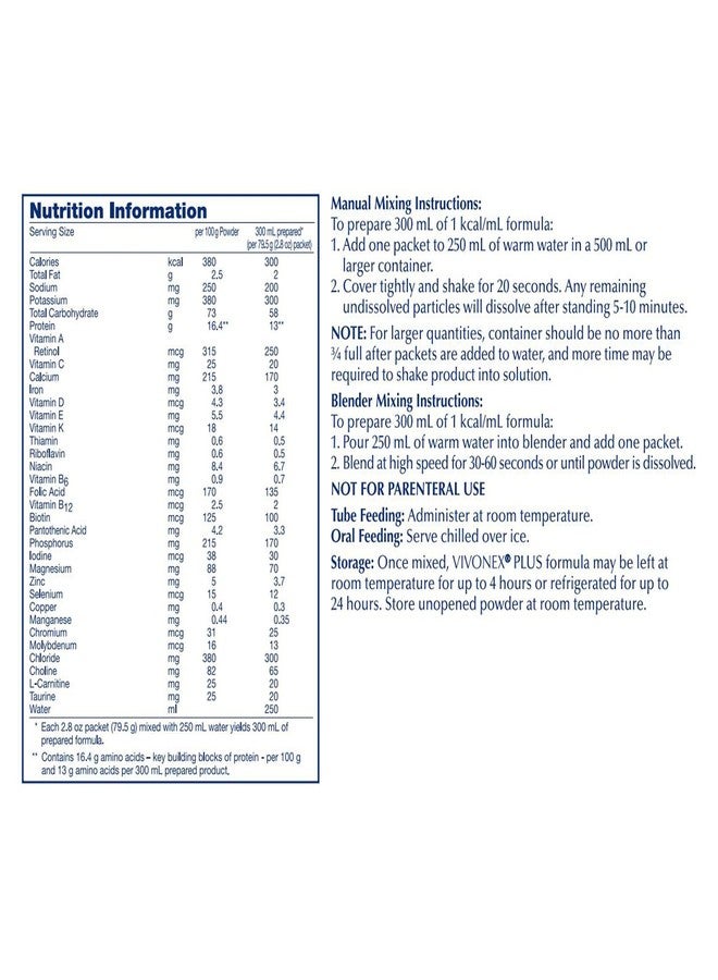Nestle Vivonex Plus Oral Supplement Unflavored 2.8 oz Packet 6 Ct, Useful in Stressed, Catabolic Patients - Image 4