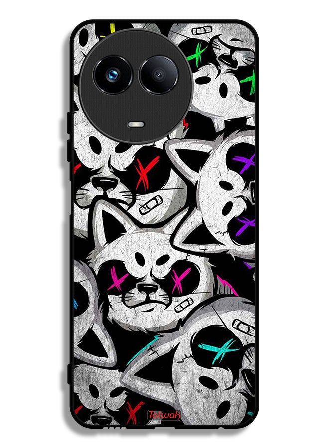 Tolwak Realme 11 5G Protective Case Cover Marshmallow Cats - Image 1