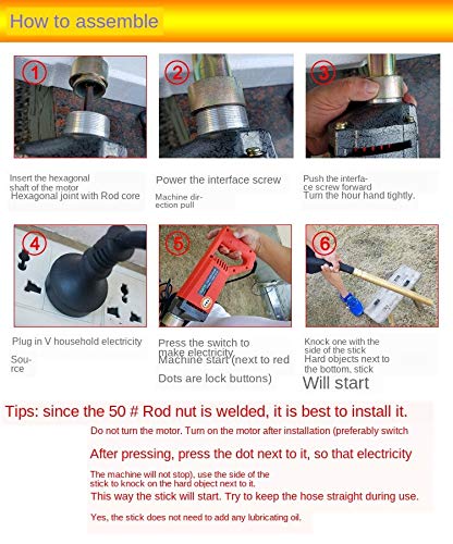 MLD MLD concrete vibratoriron needle Machine Without Needle hosepipe 600 W 35mm ColorMulti  - Image 5