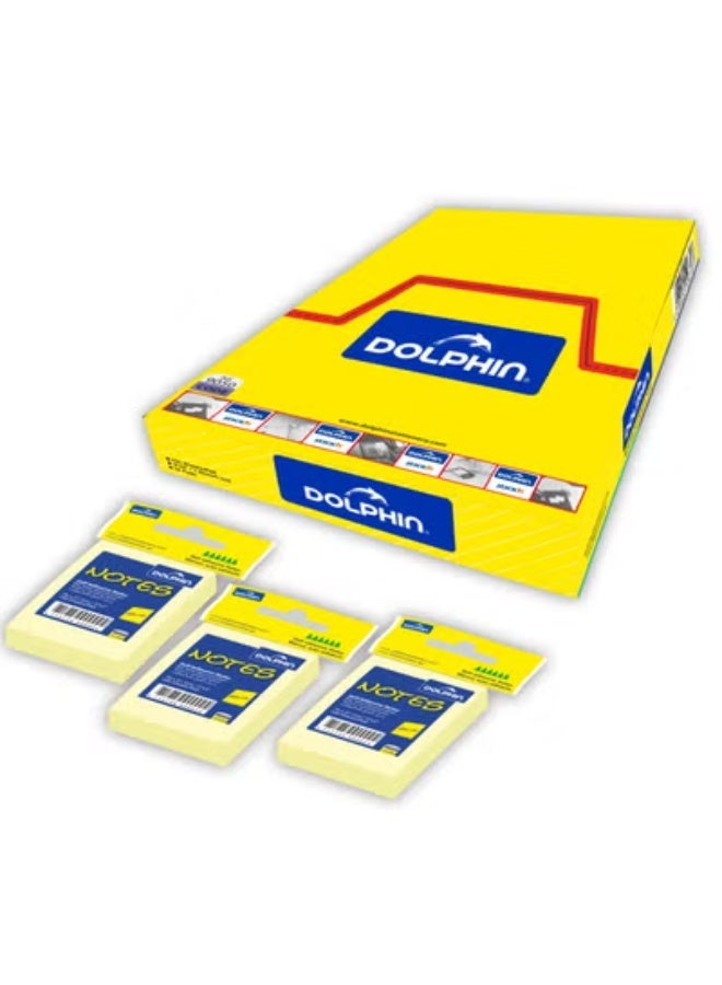 Dolphin Sticky Notes 1.5 × 2 Inch, Compact Size, Easy Peel & Stick, Pack of 12 Pads for Office & School Use - Image 1