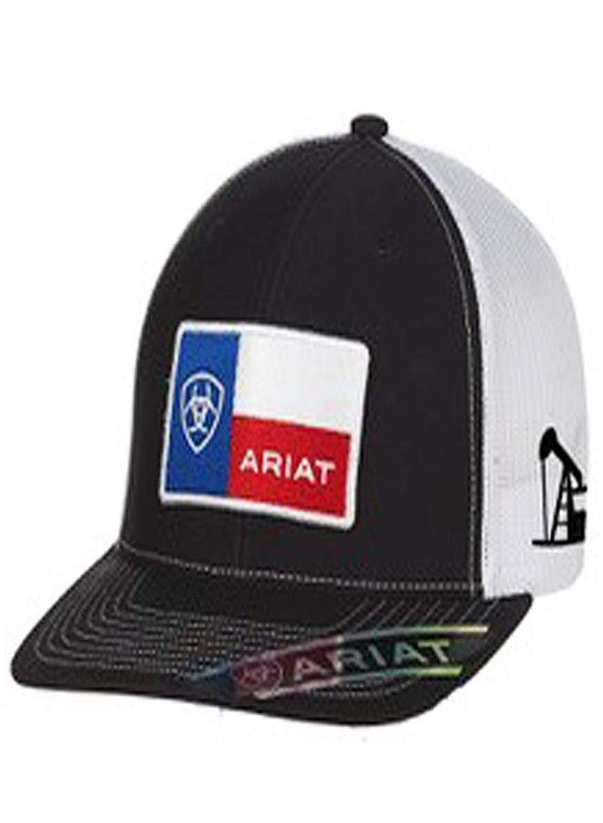 ARIAT A300006001 Signature Logo Texas Flag Patch Block Men's Cap - Image 5