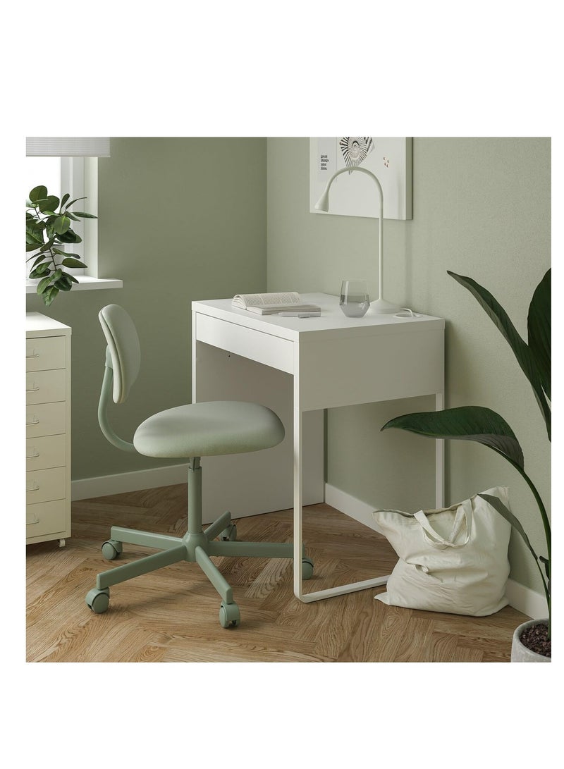 IKEA (イケア) Rectangular Desk 302-130-76, 73 cm x 50 cm, White - Image 5