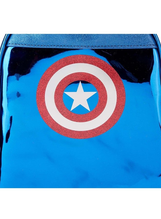 Loungefly: Marvel Shine Captain America Cosplay Mini Backpack - Confidential - Image 5