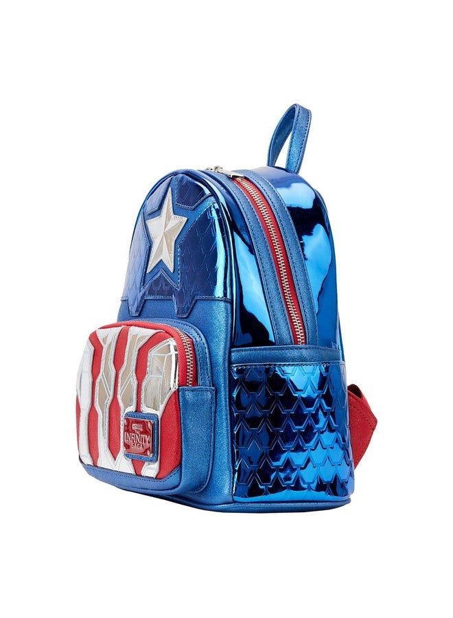 Loungefly: Marvel Shine Captain America Cosplay Mini Backpack - Confidential - Image 3