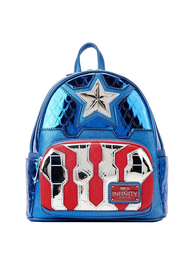 Loungefly: Marvel Shine Captain America Cosplay Mini Backpack - Confidential - Image 1