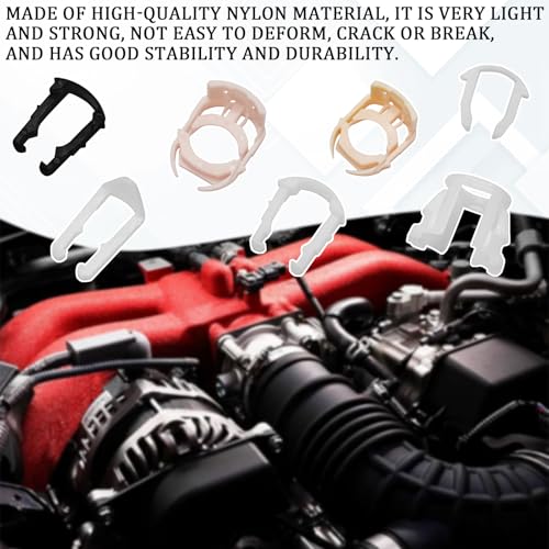 HHZL Fuel Line Retainer Clips, 3/8" & 5/16" Durable Nylon Gas Tank Repair Kit, 7 Size Fuel Line Retaining Clamp Assortment Replacement Kit Compatible with Ford, GM, Chrysler (70PCS) - Image 3