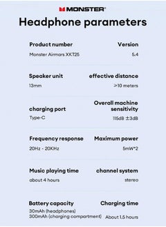 Monster Monster XKT25 Wireless Bluetooth Earbuds Gaming Headphones Deep Bass Low Latency Game Headset with Built-in Microphone For Gaming Noise Canceling Headsets White  - Image 5