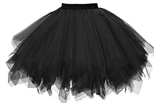 GOOBGS Musever 1950s Vintage Ballet Bubble Skirt Tulle Petticoat Puffy Tutu Black Large/X-Large - Image 1