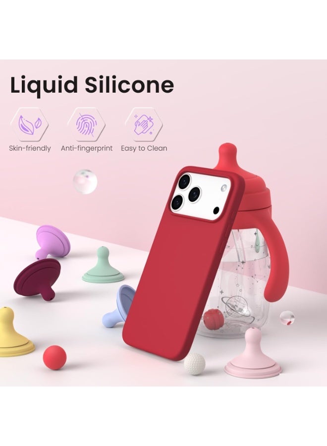 جراب لهاتف iPhone 17 Pro مصنوع من جل السيليكون السائل الناعم، حماية كاملة للجسم ضد الصدمات، غطاء غير لامع، بطانة ناعمة من الألياف الدقيقة، جراب خلفي نحيف لهاتف iPhone 17 Pro - Image 4