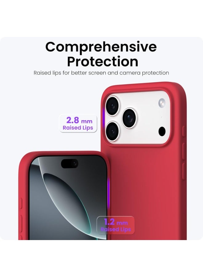 جراب لهاتف iPhone 17 Pro مصنوع من جل السيليكون السائل الناعم، حماية كاملة للجسم ضد الصدمات، غطاء غير لامع، بطانة ناعمة من الألياف الدقيقة، جراب خلفي نحيف لهاتف iPhone 17 Pro - Image 3