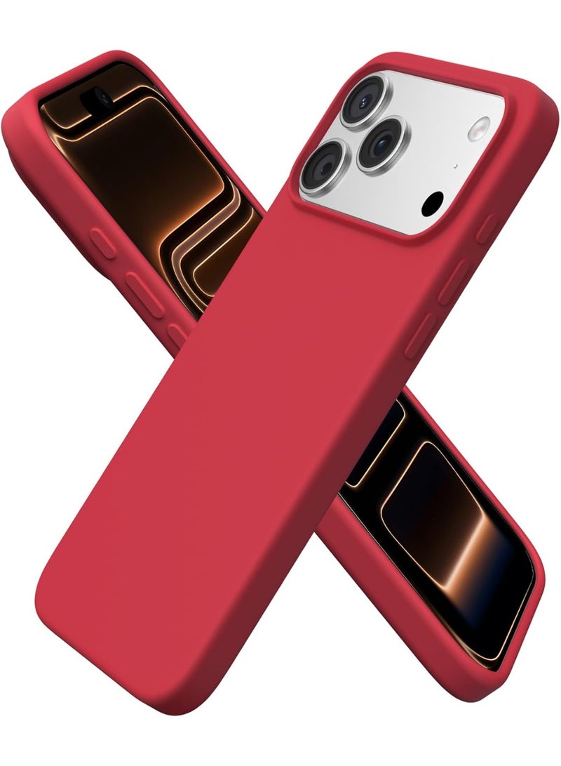 جراب لهاتف iPhone 17 Pro مصنوع من جل السيليكون السائل الناعم، حماية كاملة للجسم ضد الصدمات، غطاء غير لامع، بطانة ناعمة من الألياف الدقيقة، جراب خلفي نحيف لهاتف iPhone 17 Pro - Image 1