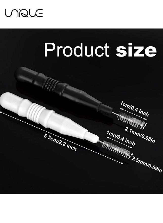 Unique Tooth Gap Brush, 50 Pieces of Toothpick Floss Head Oral Hygiene Brush Colored Tooth Gap Brush 0.7-1.2mm Braces Cleaning Brush Clean White (Black, White) - Image 2