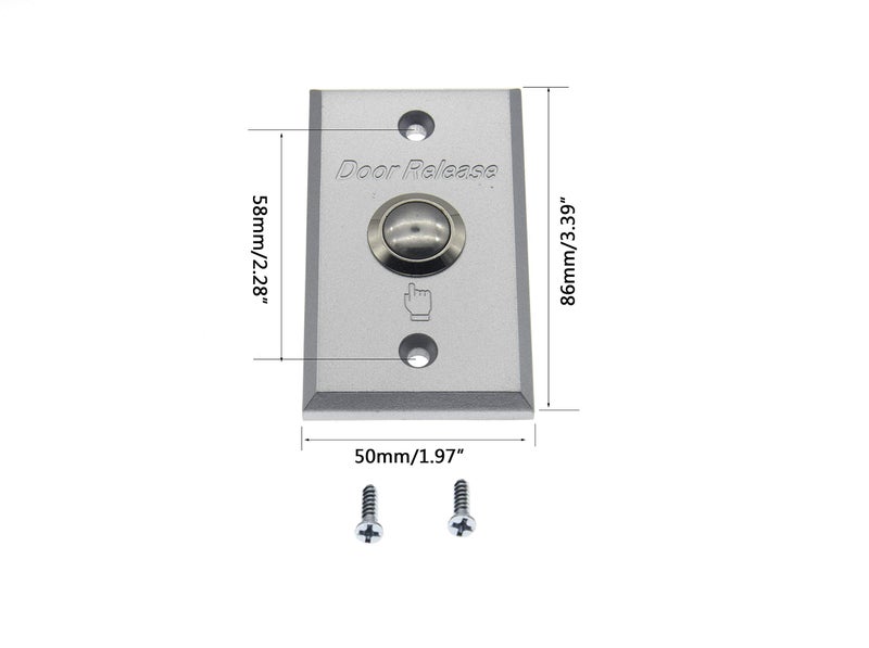 RESALET NO/COM Push Exit Release Button Switch Aluminum Alloy Panel for Hollow Door Access Control Systems Home Secuirty - Image 2