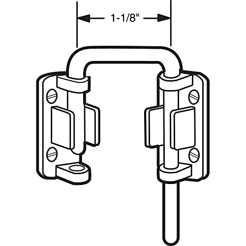 Defender Security Prime-Line U 9846 Patio Sliding Door Loop Lock – Increase Home Security, Install Additional Child-Safe Security, 1-1/8 In. Hardened Steel Bar with Diecast Base, Nickel Plated (Single Pack) - Image 2