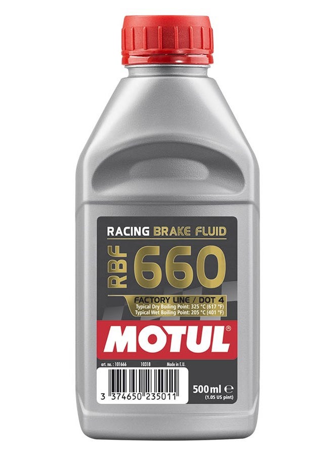 MOTUL RBF 660 Factory Line Dot-4 100 Percent Synthetic Racing Brake Fluid 500ml (101667) - Image 1