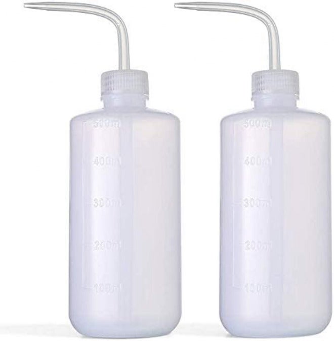 Hatonseyan Wash Bottle - 2pcs 500ml/17oz Safety Wash Bottle Watering Tools, Economy Plastic Squeeze Bottle for Medical Label Green Soap Cleaning Washing Bottle - Image 2