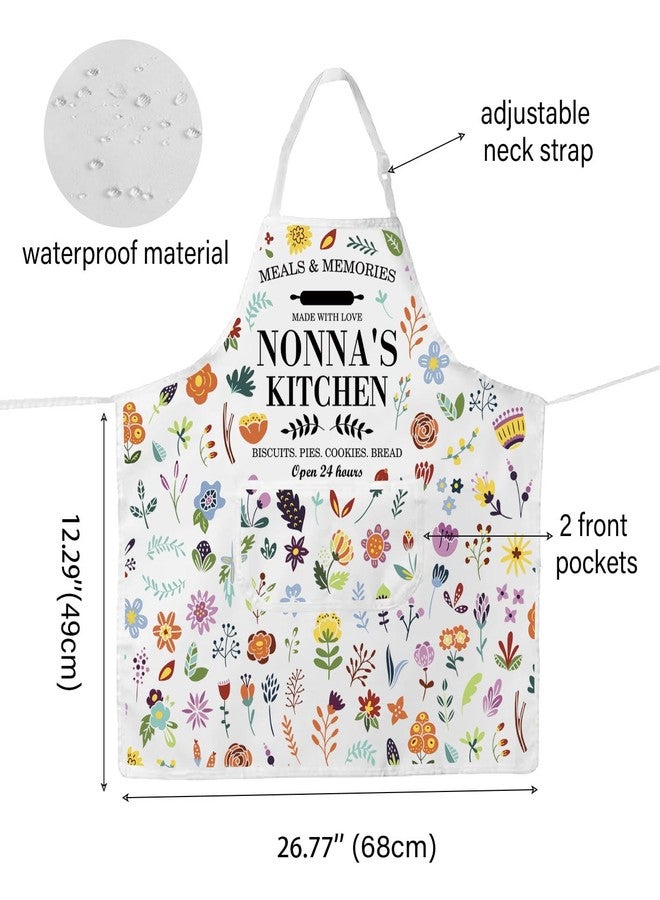 WCGXKO Nonna’s Kitchen Apron Italian Nonna Gift Nonna Grandma Gift Nonna Mother’s Day Gift (Nonna Apron) - Image 2