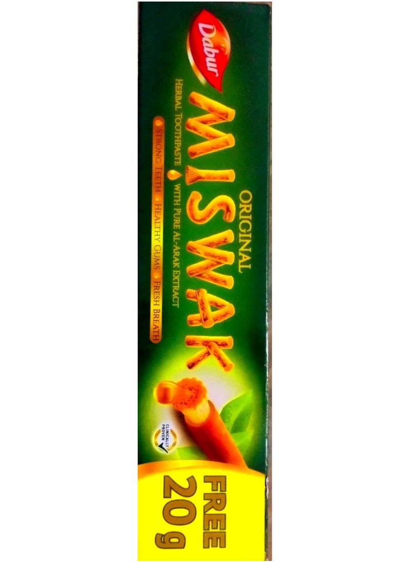 Dabur Miswak  Tooth  Paste 120 gm+20 gm free - pzsku/ZF392955485253783265BZ/45/_/1724942749/0effcab2-6574-48de-aa90-e87e18bb2507