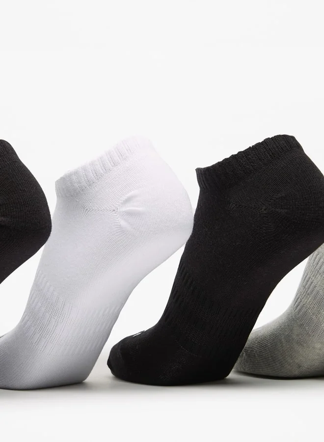 OAKLAN Women's Logo Print Ankle Length Sports Socks - Set of 5