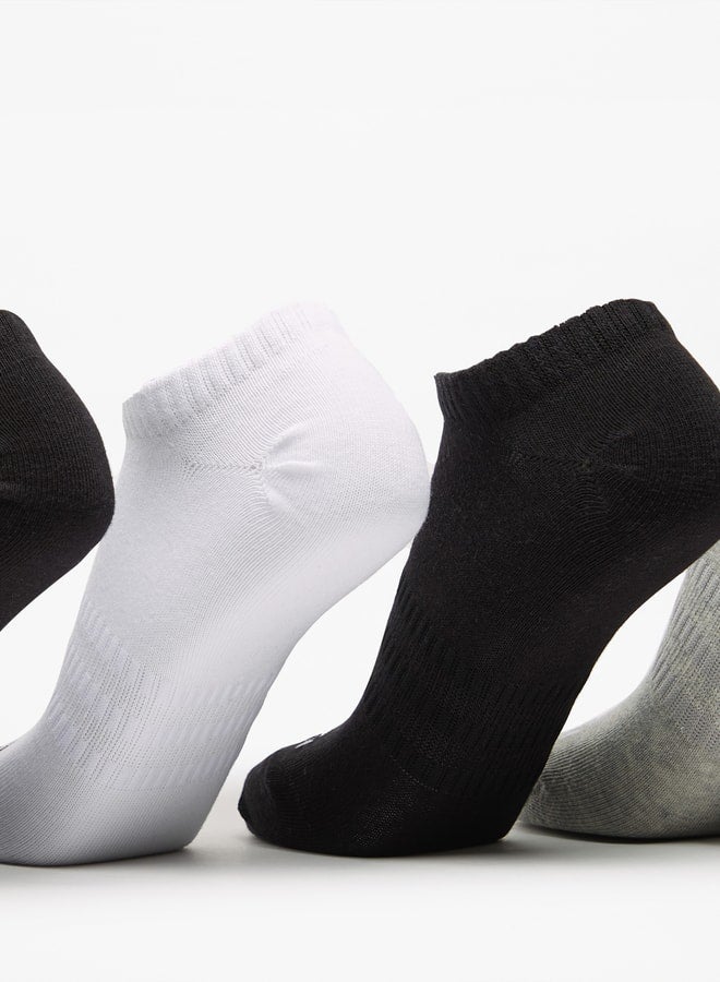 OAKLAN Women's Logo Print Ankle Length Sports Socks - Set of 5 - Image 4