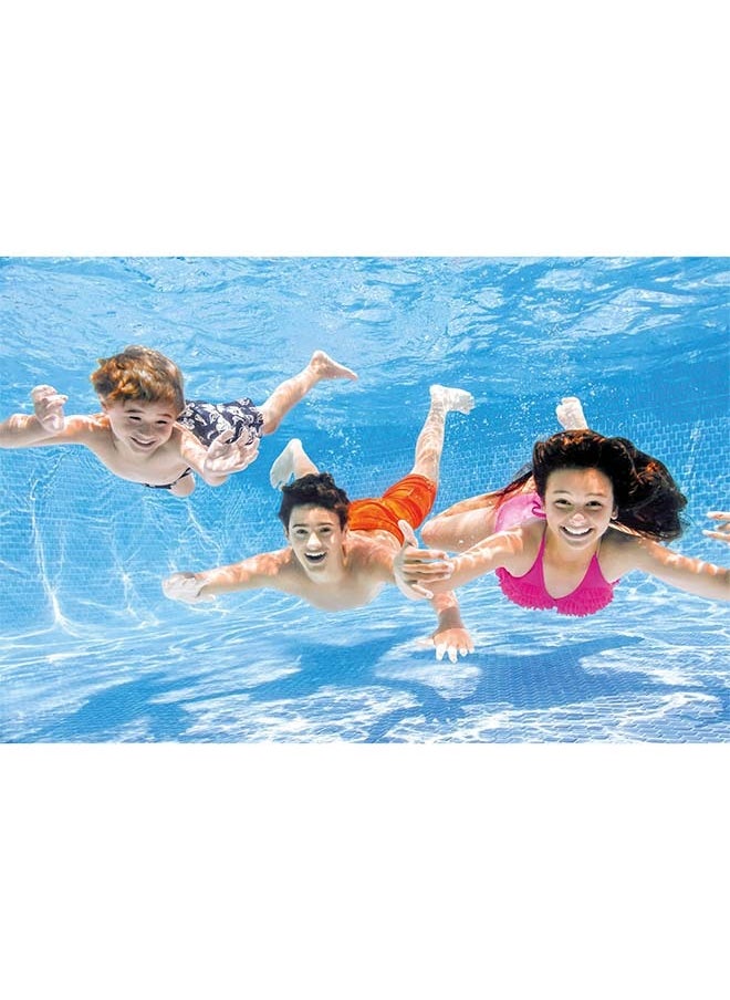 INTEX - Superior Strength And Longer Durability Sturdy Rectangular Unisex Frame Swimming Pool Blue Model 28270 Summer Fun Water Play 2.20mx1.50mx60cm - Image 1