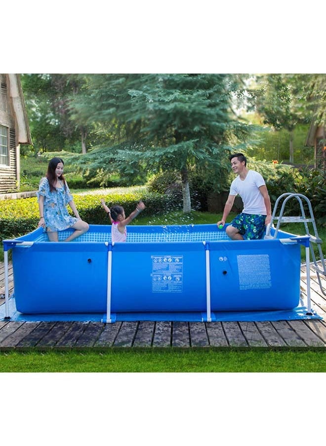 INTEX - Superior Strength And Longer Durability Sturdy Rectangular Unisex Frame Swimming Pool Blue Model 28270 Summer Fun Water Play 2.20mx1.50mx60cm - Image 1