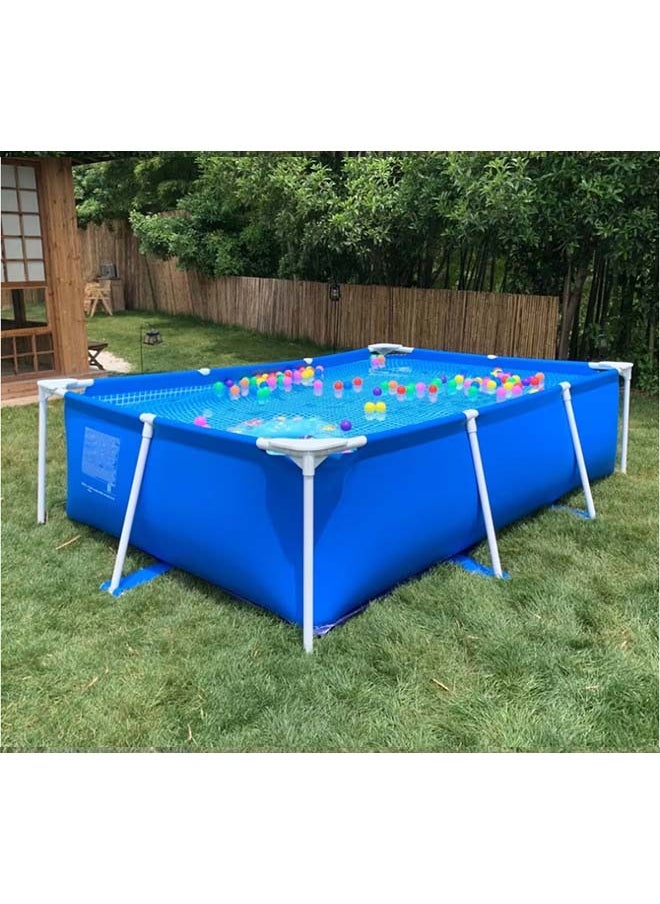 INTEX - Superior Strength And Longer Durability Sturdy Rectangular Unisex Frame Swimming Pool Blue Model 28270 Summer Fun Water Play 2.20mx1.50mx60cm - Image 1