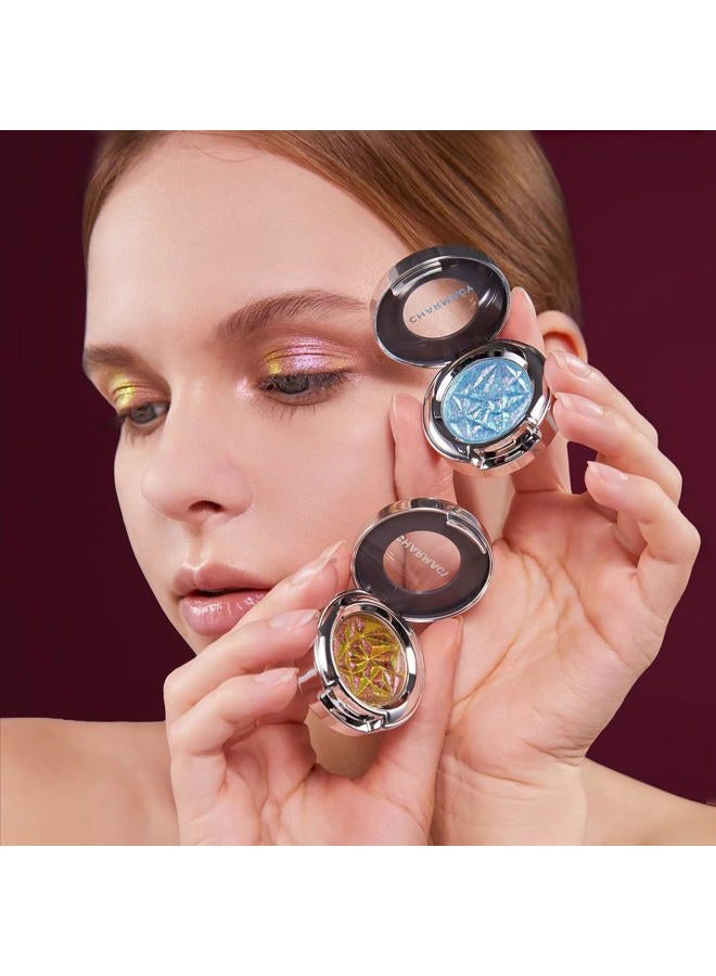 CHARMACY Multichrome Eyeshadow, Insane Shifters Chameleon Eyeshadow, Creates High-Impact, Metallic Eye Looks, 100% Vegan and Cruelty Free, 1.9g (#802) - Image 4