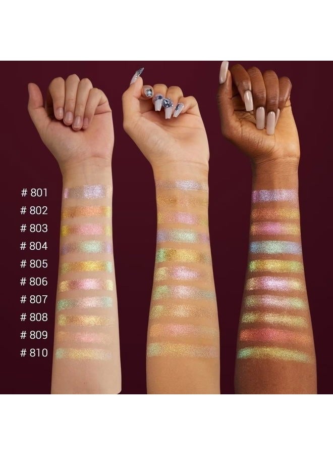CHARMACY Multichrome Eyeshadow, Insane Shifters Chameleon Eyeshadow, Creates High-Impact, Metallic Eye Looks, 100% Vegan and Cruelty Free, 1.9g (#802) - Image 5